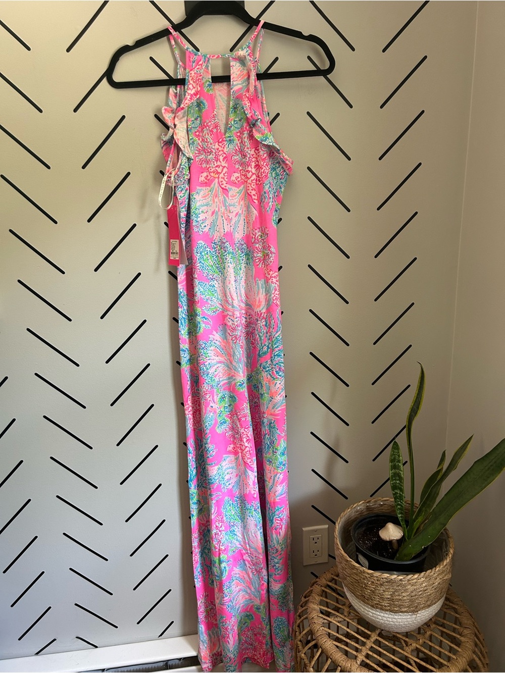 NWT Lilly Pulitzer Billie maxi dress halter neck line - Picture 6 of 7
